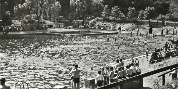 Historie Grillenberg - Anblick Waldbad zur damaligen Zeit